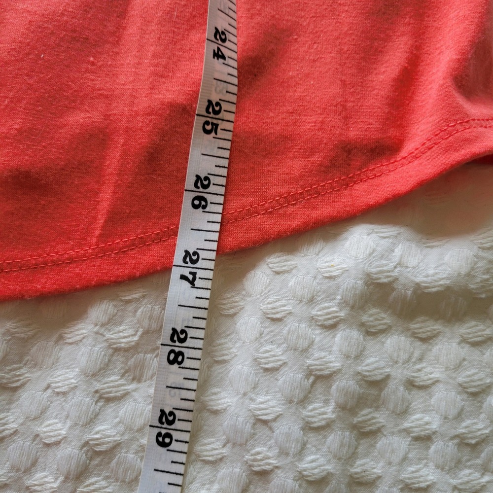 Notations Coral Pink Off The Shoulder Bell Sleeve Festival Peasant Womens Large - Picture 9 of 10